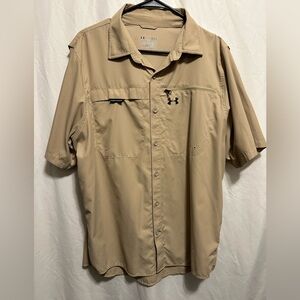 Under Armour Men's Tan Short Sleeve Shirt